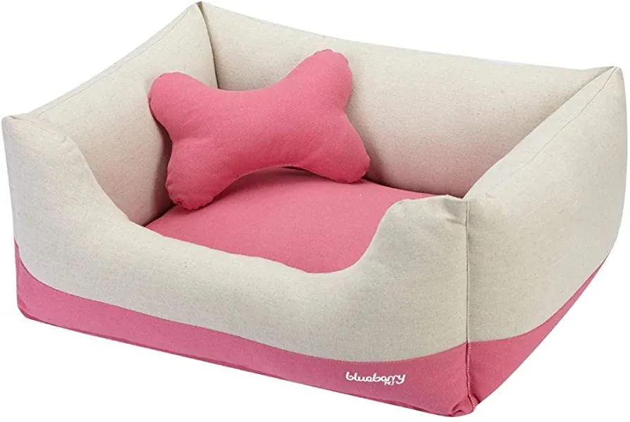 Blueberry Microsuede Dog Bed