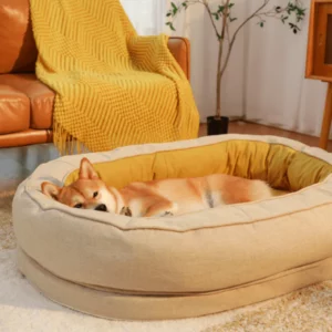 Funny Fuzzy Dog Bed - Donut