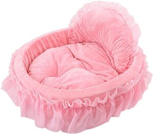 WYSBAOSHU Cute Pink Princess Dog Bed