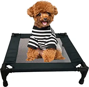 Pozico Elevated PVC Dog Bed for Small Dogs